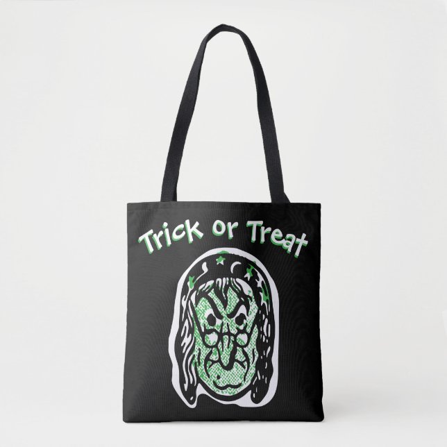 Classic Halloween Witch | Dark Trick or Treat Tote Bag (Front)