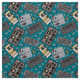 Classic Ham Radios and Vacuum Tubes Fabric