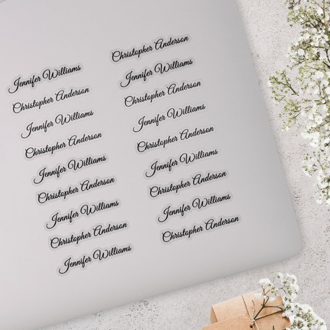 Classic Handwriting 18 Guest Names - Black (Creator Uploaded)