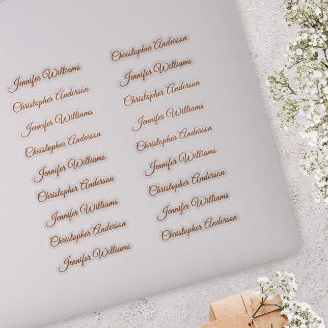 Classic Handwriting 18 Guest Names - Bronze (Creator Uploaded)