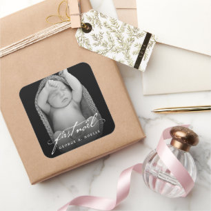 Classic Handwriting Baby 1st Christmas Sticker