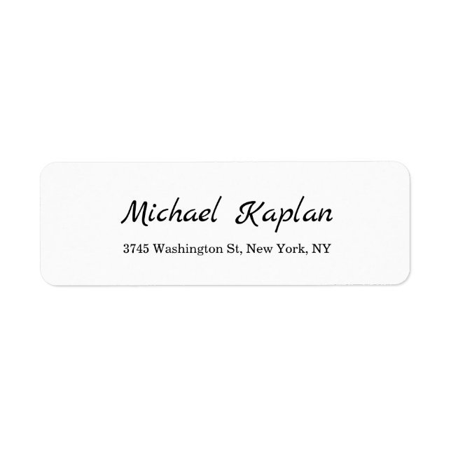 Classic Handwriting Plain Minimalist Professional (Front)