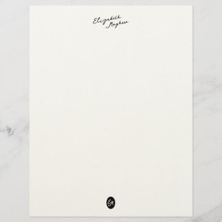 Classic Handwritten Name Monogram Letterhead