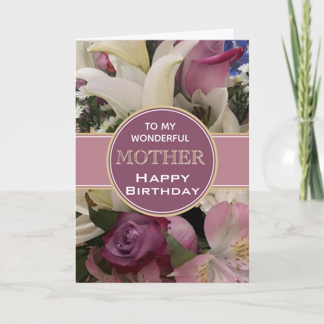 Classic! Happy Birthday Mother greeting card (Front)