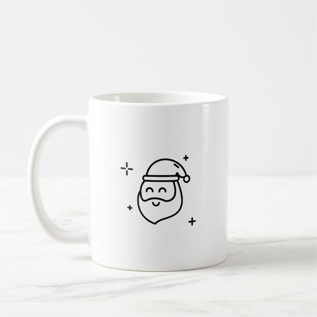 Classic Happy Santa Claus Coffee Mug (Left)