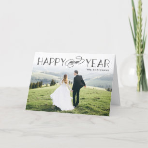Classic Header Editable Colour Happy New Year Card