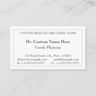 Classic Healthcare Professional Business Card