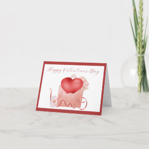 Classic Heart and Flowers Valentine's Day Card