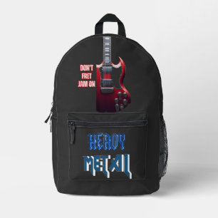 Classic Heavy Metal Printed Backpack