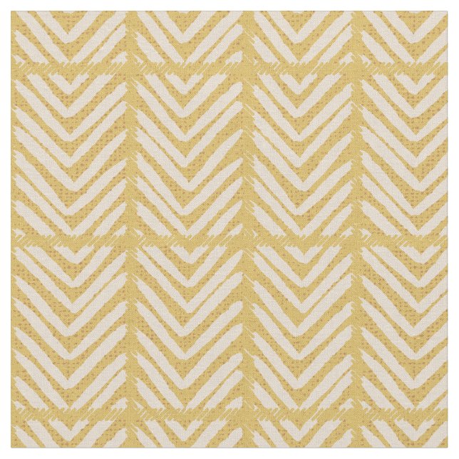 Classic herringbone tweed print - neutral butter  fabric (Close Up)