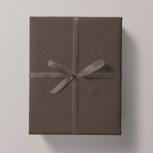 Classic herringbone tweed rustic brown holiday wrapping paper