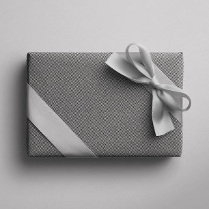 Classic herringbone tweed simple black white wrapping paper