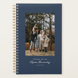 Classic herringbone tweed simple green photo planner