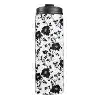 Classic High Contrast Black Floral Silhouette
