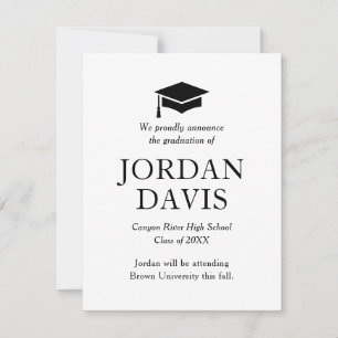 Classic High School Graduation Announcement