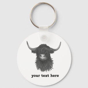 Islander UK Angus Highland Cow Keyring - British Isles