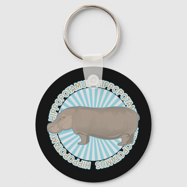 Classic Hippopotamus Key Ring (Front)