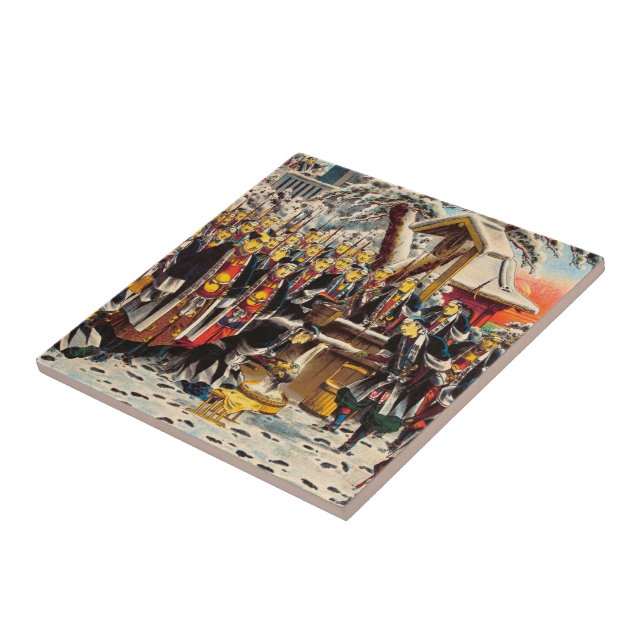 Classic historical painting Japan Bushido paragon Tile (Side)