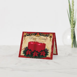 Classic Holiday Deco CUSTOM PHOTO Card
