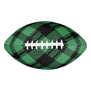 Classic Holiday Green Chequered Pattern American Football