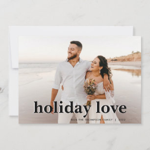 Classic Holiday Love Newly Weds Photo Holiday Card