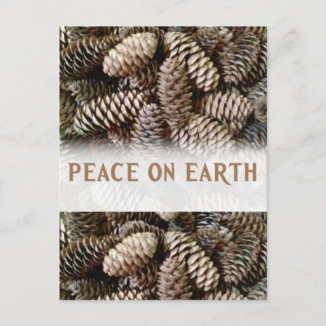 Classic Holiday Pine Cone Peace On Earth (Front)