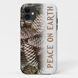 Classic Holiday Pine Cone Peace On Earth iPhone 11 Case