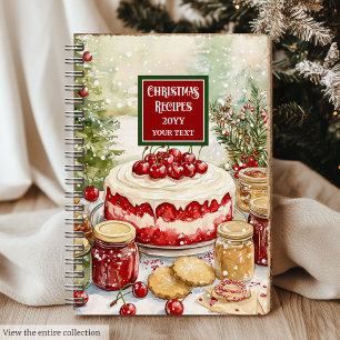 Classic holiday recipe notebook personalised gift