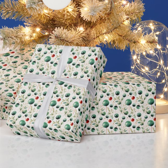 Classic Holiday Trio: Green, Red & Gold Wrapping Paper (Holidays)