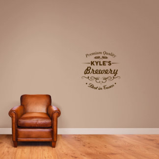 Classic Home Brewery Bar Medium Wall Decal