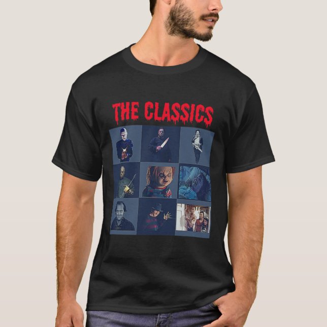 Classic Horror Movie Halloween ScaryT-shirt T-Shir T-Shirt (Front)