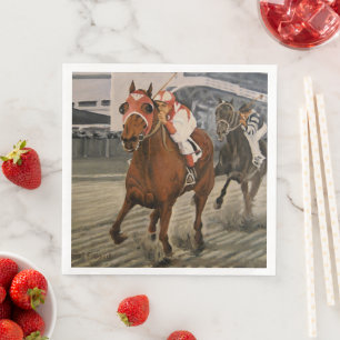 Classic Horse Race Race Where Underdog Wins Napkin