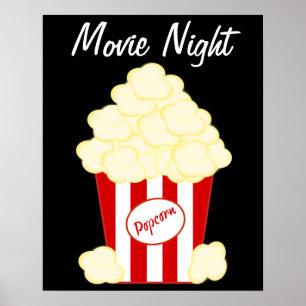 Classic Hot Buttered Popcorn Movie Poster