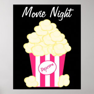 Classic Hot Buttered Popcorn Movie Poster