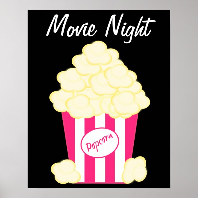 Classic Hot Buttered Popcorn Movie Poster (Front)