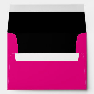 Classic Hot Pink and Black Return Address Envelope