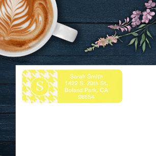 Classic Houndstooth Lemon Yellow and White