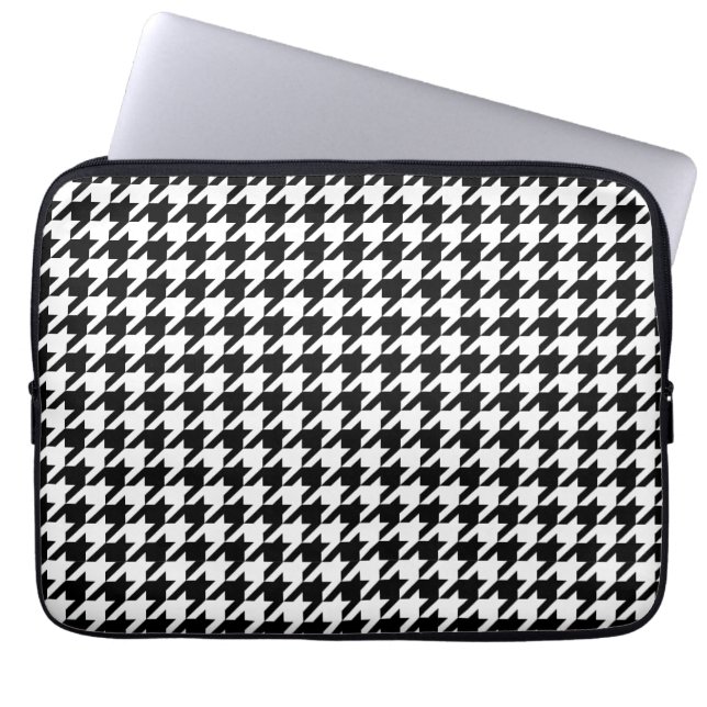 Classic Houndstooth Neoprene Laptop Sleeve (Front)