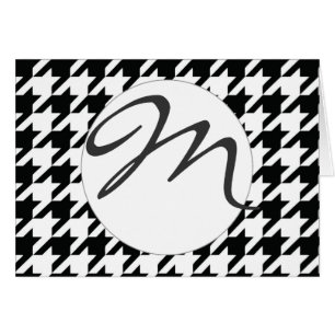 Classic Houndstooth Pattern: Black & White Vintage