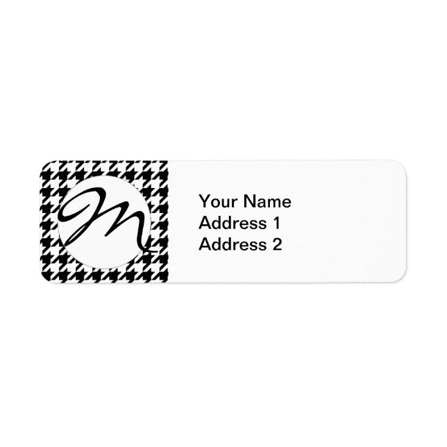 Classic Houndstooth Pattern: Black & White Vintage (Front)