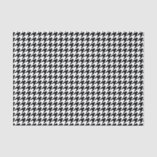 Classic Houndstooth Pattern: Black & White Vintage Tissue Paper