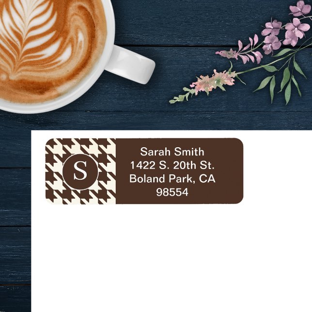Classic Houndstooth Pattern Dark Brown and White (Creator Uploaded)