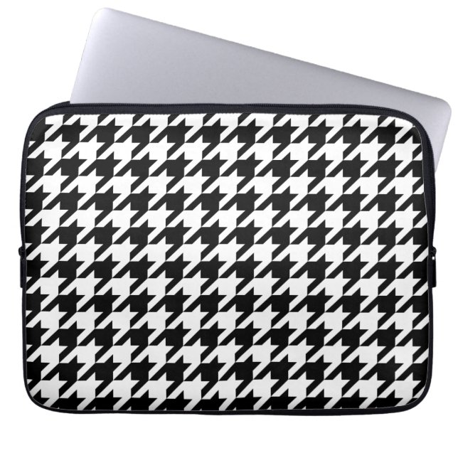 Classic houndstooth pattern Dogstooth check design Laptop Sleeve (Front)