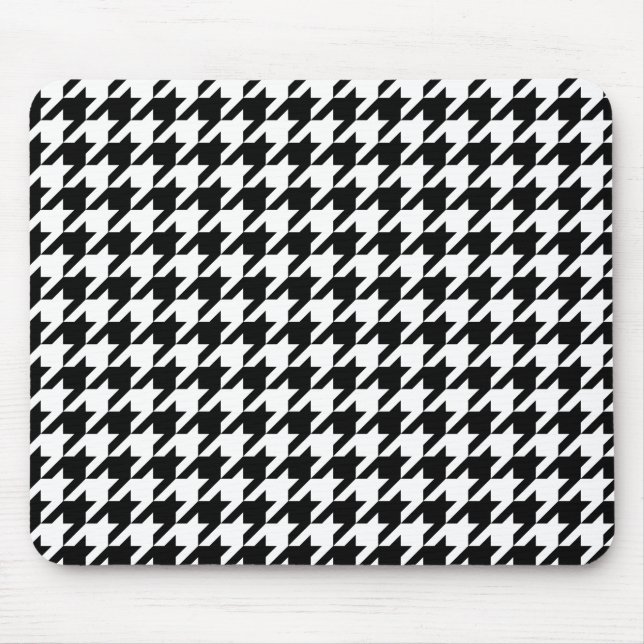Classic houndstooth pattern Dogstooth check design Mouse Mat (Front)