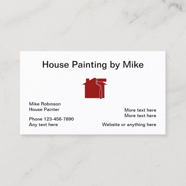 Classic House Painter Generic Business Card (Front)