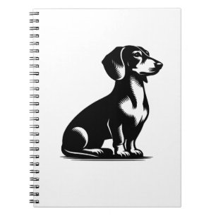 Classic Hunting Dog Vintage Dachshund Drawing Copy Notebook