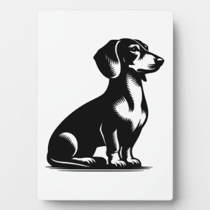 Classic Hunting Dog Vintage Dachshund Drawing Copy Plaque