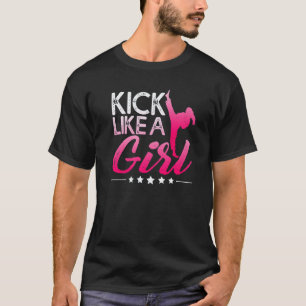 Classic I Kick Like A Girl Karate Kickboxing Girl T-Shirt