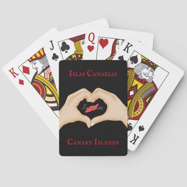 Classic I Love Lanzarote Poker Letters Playing Cards (Back)