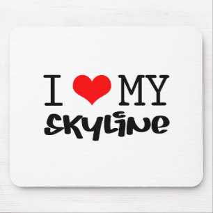 Classic "I Love My Skyline" design Mouse Mat